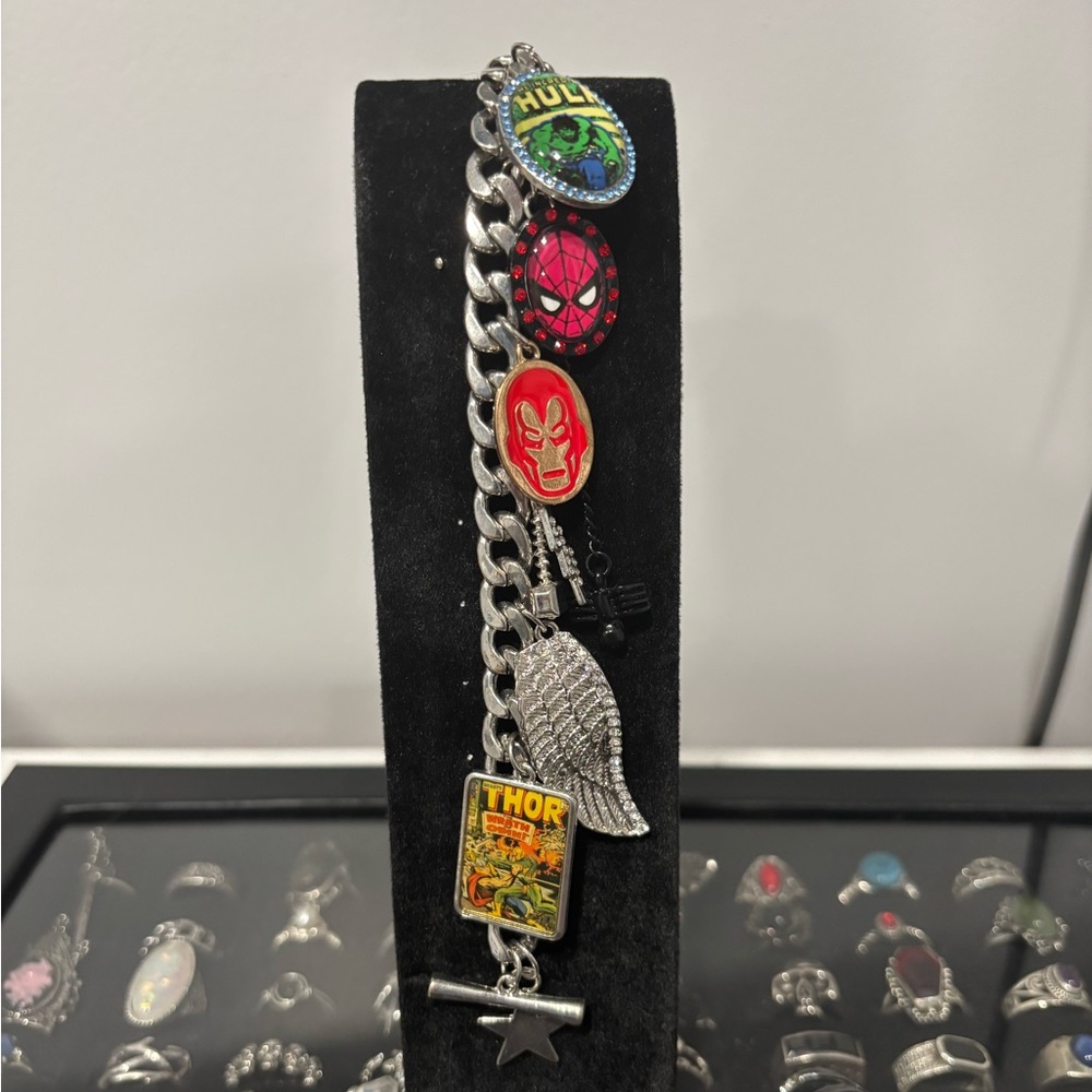Marvel charm bracelet.